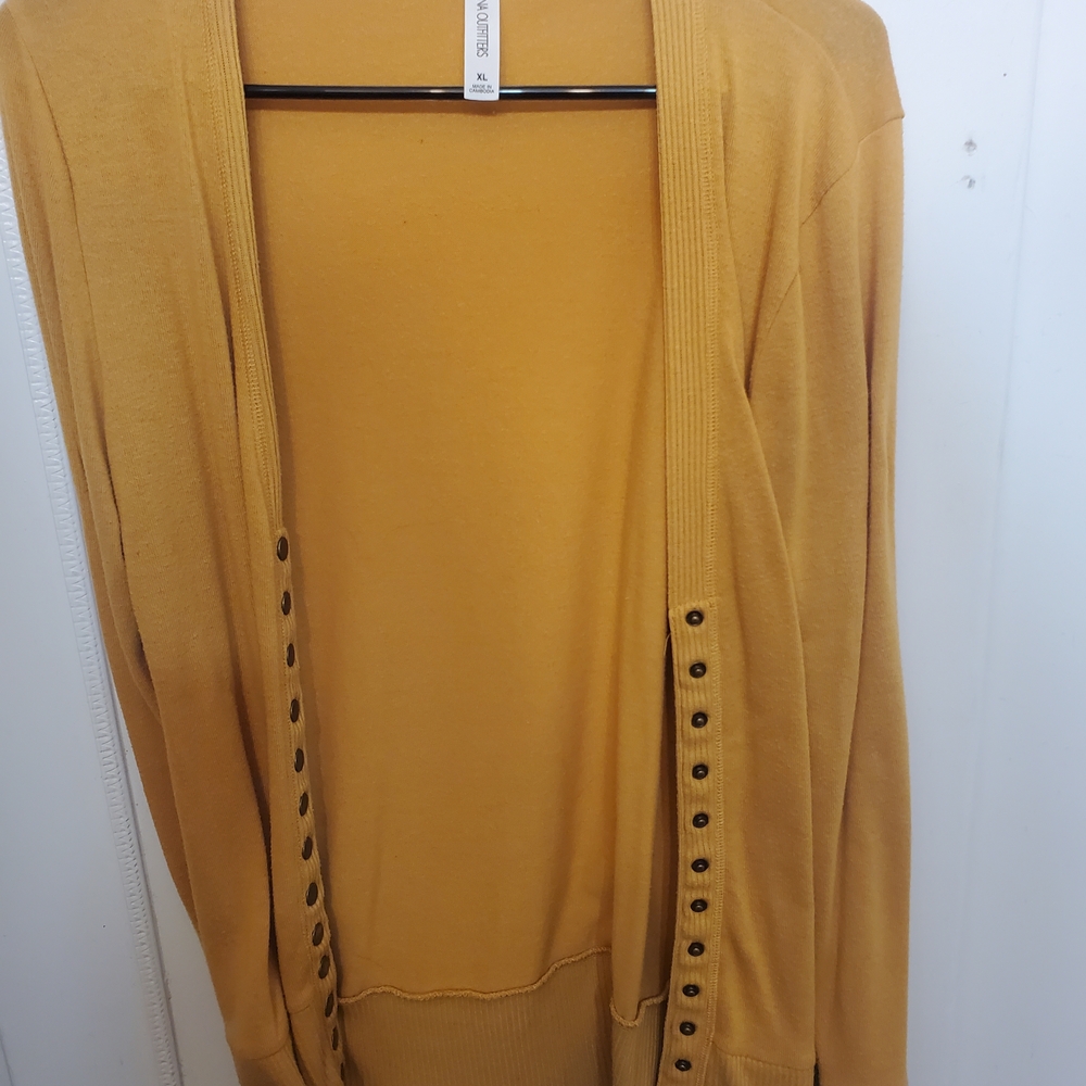 Zenana Outfitters Golden Buttoned Cardigan
